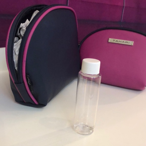 TAHARI 2 piece Pink & Navy Dome Multi use Bag Set - Picture 6 of 8